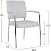ΚΑΡΕΚΛΑ QUESTA ΜΕ ΜΠΡΑΤΣΑ HM1070.02 ΛΕΥΚΗ 56,5x59x85 cm (σετ 4 τεμαχίων)