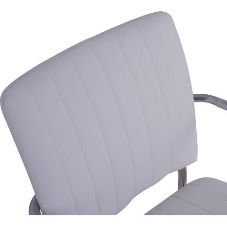 ΚΑΡΕΚΛΑ QUESTA ΜΕ ΜΠΡΑΤΣΑ HM1070.02 ΛΕΥΚΗ 56,5x59x85 cm (σετ 4 τεμαχίων)
