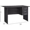 ΓΡΑΦΕΙΟ ΜΕ 3 ΣΥΡΤΑΡΙΑ HAYDEN HM2268.01 ΜΕΛΑΜΙΝΗ ΣΕ ΑΝΘΡΑΚΙ ΧΡΩΜΑ 120x60x75Υεκ