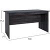 ΓΡΑΦΕΙΟ ΜΕΛΑΜΙΝΗΣ HAYDEN 150x71x74,5 HM2284.01 ΣΕ ΑΝΘΡΑΚΙ ΧΡΩΜΑ