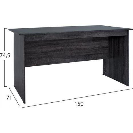 ΓΡΑΦΕΙΟ ΜΕΛΑΜΙΝΗΣ HAYDEN 150x71x74,5 HM2284.01 ΣΕ ΑΝΘΡΑΚΙ ΧΡΩΜΑ