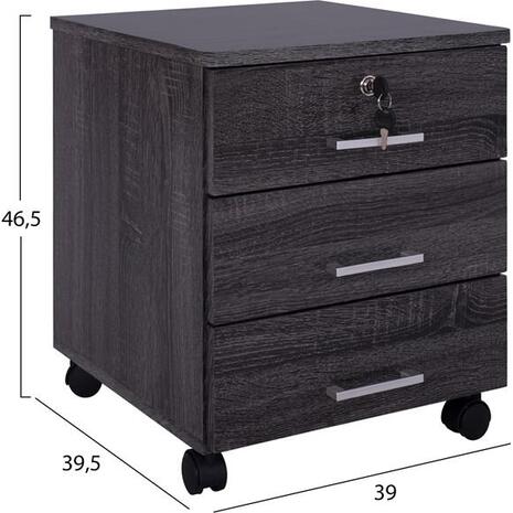 ΣΥΡΤΑΡΙΕΡΑ ΓΡΑΦΕΙΟΥ HAYDEN HM2282.01 ΣΕ ΑΝΘΡΑΚΙ ΧΡΩΜΑ 39.5x40x46.5Υεκ
