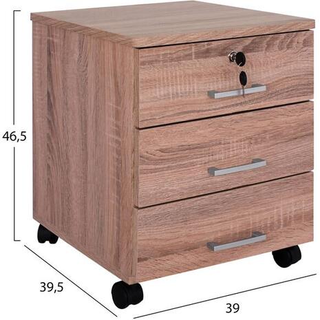 ΣΥΡΤΑΡΙΕΡΑ ΓΡΑΦΕΙΟΥ HAYDEN HM2282.02 ΣΕ SONAMA ΧΡΩΜΑ 39.5x40x46.5Υεκ