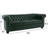 ΚΑΝΑΠΕΣ 3ΘΕΣΙΟΣ T.CHESTERFIELD HM3009.08 ΤΕΧΝΟΔΕΡΜΑ ΚΥΠΑΡΙΣΣΙ 208x90x73 εκ.