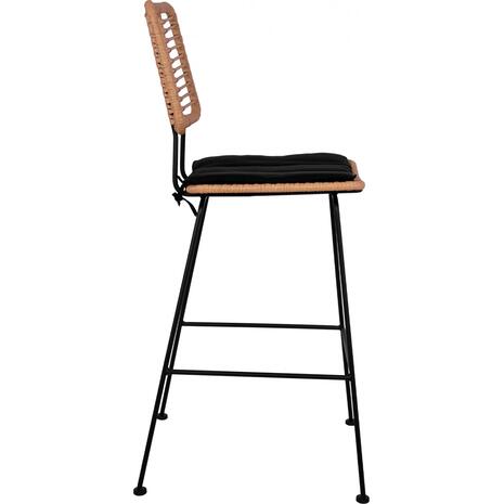 ΣΚΑΜΠΟ ΜΕΤΑΛΛΙΚΟ ΜΕ ΜΑΞΙΛΑΡΙ ALLEGRA HM5455 ΜΕ WICKER ΜΠΕΖ 46,5x55x117,5Υ εκ.