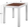 ΤΡΑΠΕΖΙ ΑΛΟΥΜΙΝΙΟΥ SABRA HM5403.01 ΛΕΥΚΟ ΜΕ POLYWOOD 45Χ45Χ45,5Y εκ.