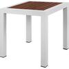 ΤΡΑΠΕΖΙ ΑΛΟΥΜΙΝΙΟΥ SABRA HM5403.01 ΛΕΥΚΟ ΜΕ POLYWOOD 45Χ45Χ45,5Y εκ.
