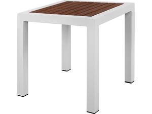 ΤΡΑΠΕΖΙ ΑΛΟΥΜΙΝΙΟΥ SABRA HM5403.01 ΛΕΥΚΟ ΜΕ POLYWOOD 45Χ45Χ45,5Y εκ.