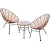 ΣΕΤ ΕΞΩΤΕΡΙΚΟΥ ΧΩΡΟΥ 3ΤΜΧ ALLEGRA HM10335 ΜΠΕΖ WICKER-ΜΕΤΑΛΛΟ