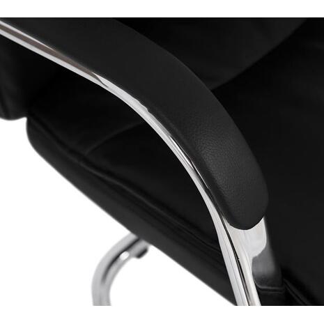 ΠΟΛΥΘΡΟΝΑ JACOB HM1045.11 ΜΑΥΡΟ PU ΜΕ ΒΑΣΗ ΧΡΩΜΙΟΥ 57x66,5x102 cm (σετ 2 τεμαχίων)