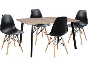 ΣΕΤ ΤΡΑΠΕΖΑΡΙΑΣ 5ΤΜΧ HM10346 ΤΡΑΠΕΖΙ 140x80x76 cm & 4 ΚΑΡΕΚΛΕΣ TWIST