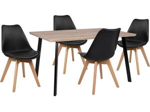 ΣΕΤ ΤΡΑΠΕΖΑΡΙΑΣ 5ΤΜΧ HM10347 ΤΡΑΠΕΖΙ 140x80x76 cm & 4 ΚΑΡΕΚΛΕΣ VEGAS