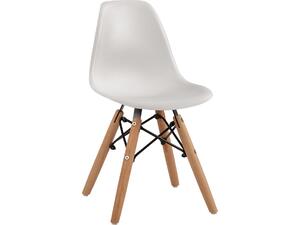 ΚΑΡΕΚΛΑ TWIST KID HM8453.01 ΞΥΛΙΝΑ ΠΟΔΙΑ Κ ΚΑΘΙΣΜΑ PP ΛΕΥΚΟ 31x34x55.5Υεκ (σετ 4 τεμαχίων)