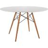 ΤΡΑΠΕΖΙ MINIMAL ΣΤΡΟΓΓΥΛΟ HM8454.01 MDF ΣΕ ΛΕΥΚΟ-ΠΟΔΙΑ ΟΞΙΑΣ ΣΕ ΦΥΣΙΚΟ Φ120Χ75Υεκ.