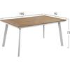 ΤΡΑΠΕΖΙ ΑΛΟΥΜΙΝΙΟΥ TABER ΜΕ POLYWOOD HM5132.11 ΛΕΥΚΟ 160x92x72Υ