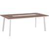 ΤΡΑΠΕΖΙ ΑΛΟΥΜΙΝΙΟΥ TABER HM5131.11 ΛΕΥΚΟ ΜΕ POLYWOOD TOP 200x100x75Υεκ