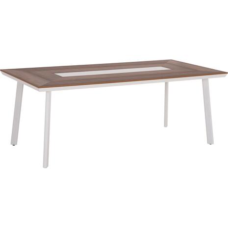ΤΡΑΠΕΖΙ ΑΛΟΥΜΙΝΙΟΥ TABER HM5131.11 ΛΕΥΚΟ ΜΕ POLYWOOD TOP 200x100x75Υεκ