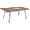 ΤΡΑΠΕΖΙ ΑΛΟΥΜΙΝΙΟΥ TABER HM5131.11 ΛΕΥΚΟ ΜΕ POLYWOOD TOP 200x100x75Υεκ