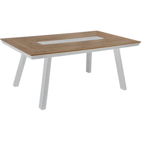 ΤΡΑΠΕΖΙ ΑΛΟΥΜΙΝΙΟΥ TABER HM5131.11 ΛΕΥΚΟ ΜΕ POLYWOOD TOP 200x100x75Υεκ