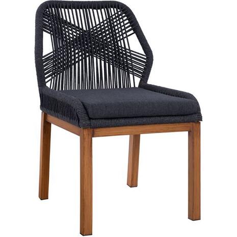 ΚΑΡΕΚΛΑ ΑΛΟΥΜΙΝΙΟΥ SOLEIL BAMBOO LOOK ΜΕ ΣΧΟΙΝΙ ΓΚΡΙ HM5547.01 56x60x83 cm.