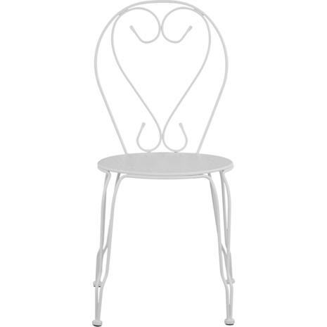 ΚΑΡΕΚΛΑ ΜΕΤΑΛΛΙΚΗ AMORE ΛΕΥΚΗ 42x48x90 εκ. HM5007.12