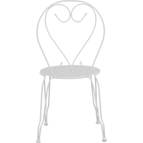 ΚΑΡΕΚΛΑ ΜΕΤΑΛΛΙΚΗ AMORE ΛΕΥΚΗ 42x48x90 εκ. HM5007.12