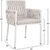 ΠΟΛΥΘΡΟΝΑ ΑΛΟΥΜΙΝΙΟΥ MARTIN ΛΕΥΚΗ ΜΕ RATTAN HM5564.01 55x59x83 Υεκ.