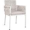ΠΟΛΥΘΡΟΝΑ ΑΛΟΥΜΙΝΙΟΥ MARTIN ΛΕΥΚΗ ΜΕ RATTAN HM5564.01 55x59x83 Υεκ.