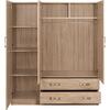 ΝΤΟΥΛΑΠΑ 3ΦΥΛΛΗ CARLY HM384.02 ΜΕ ΔΥΟ ΣΥΡΤΑΡΙΑ SONAMA 150X55Χ180Υεκ.