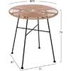 ΣΕΤ 3ΤΜΧ ALLEGRA WICKER ΜΕ ΤΡΑΠΕΖΙ Φ70Χ74Υ ΜΠΕΖ & ΜΑΥΡΟ ΧΡΩΜΑ HM10479