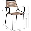 ΣΕΤ 3ΤΜΧ ALLEGRA WICKER ΜΕ ΤΡΑΠΕΖΙ 80X80X78Υ ΜΠΕΖ & ΜΑΥΡΟ ΧΡΩΜΑ HM10486