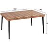 ΣΕΤ 7ΤΜΧ ALLEGRA WICKER ΜΕ ΤΡΑΠΕΖΙ 160X90X78Υ ΜΠΕΖ & ΜΑΥΡΟ ΧΡΩΜΑ HM10513