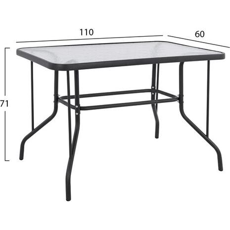 ΣΕΤ ΤΡΑΠΕΖΑΡΙΑΣ 5ΤΜΧ ADAM HM21220.01 ΚΑΡΕΚΛΕΣ ΜΕΤΑΛΛΙΚΕΣ & ΤΡΑΠΕΖΙ 110x60 ΓΚΡΙ