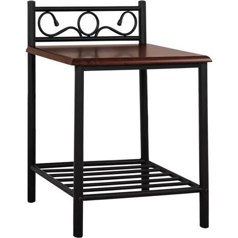 ΚΟΜΟΔΙΝΟ SUZIE HM388 ΑΠΟ ΜΕΤΑΛΛΟ ΚΑΙ ΞΥΛΟ 45x35x48-61Y εκ.