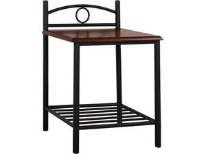 ΚΟΜΟΔΙΝΟ REVEN HM387 ΑΠΟ ΜΕΤΑΛΛΟ ΚΑΙ ΞΥΛΟ RUBBERWOOD 45x35x48-61Y εκ.