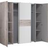 ΝΤΟΥΛΑΠΑ 4ΦΥΛΛΗ (2 ΣΥΡΟΜΕΝΑ-2 ΣΤΑΘΕΡΑ) LOIS HM2368.02 ΣΤΑΧΤΙ ΛΕΥΚΟ 200Χ62Χ191εκ.