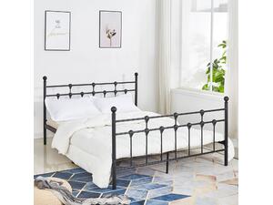 ΚΡΕΒΑΤΙ ΜΕΤΑΛΛΙΚΟ KAMIL 150x200 εκ. ΜΑΥΡΟ ΧΡΩΜΑ HM575.01