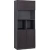 ΒΙΒΛΙΟΘΗΚΗ ΓΡΑΦΕΙΟΥ ΕΠΑΓΓΕΛΜΑΤΙΚΗ ROSEWOOD HM2089 ΜΕΛΑΜΙΝΗ ΓΚΡΙ-WENGE 80Χ40Χ200Υεκ.