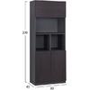 ΒΙΒΛΙΟΘΗΚΗ ΓΡΑΦΕΙΟΥ ΕΠΑΓΓΕΛΜΑΤΙΚΗ ROSEWOOD HM2089 ΜΕΛΑΜΙΝΗ ΓΚΡΙ-WENGE 80Χ40Χ200Υεκ.