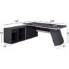ΓΡΑΦΕΙΟ ΕΠΑΓΓΕΛΜΑΤΙΚΟ ΑΡΙΣΤΕΡΗ ΓΩΝΙΑ ROSEWOOD HM2083L 220X180X76Υεκ.