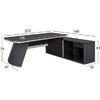 ΓΡΑΦΕΙΟ ΕΠΑΓΓΕΛΜΑΤΙΚΟ ΔΕΞΙΑ ΓΩΝΙΑ ROSEWOOD HM2083R 220X180X76Υ εκ.