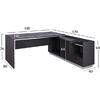 ΓΡΑΦΕΙΟ ΕΠΑΓΓΕΛΜΑΤΙΚΟ ΔΕΞΙΑ ΓΩΝΙΑ ROSEWOOD HM2086R 180X170X76Υ εκ.