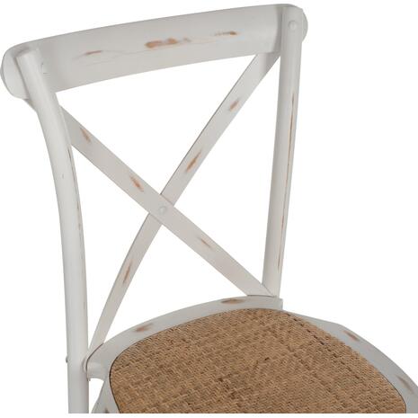 ΚΑΡΕΚΛΑ OWEN ΣΤΟΙΒΑΖΟΜΕΝΗ ΞΥΛΙΝΗ ΑΠΟ ΟΞΙΑ WHITE WASH ΧΡΩΜΑ ΜΕ ΧΙΑΣΤΙ ΠΛΑΤΗ HM8575.04 45x55,5x90 cm