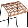 ΣΚΑΜΠΟ ΜΕΤΑΛΛΙΚΟ ALLEGRA HM5641 ΜΕ WICKER ΣΕ ΜΠΕΖ ΑΠΟΧΡΩΣΗ 49x50x76 εκ.