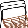 ΣΚΑΜΠΟ ΜΕΤΑΛΛΙΚΟ ALLEGRA HM5642 ΜΕ WICKER ΣΕ ΜΠΕΖ ΑΠΟΧΡΩΣΗ 48x53x100 εκ.