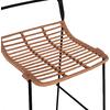 ΣΚΑΜΠΟ ΜΕΤΑΛΛΙΚΟ ALLEGRA HM5642 ΜΕ WICKER ΣΕ ΜΠΕΖ ΑΠΟΧΡΩΣΗ 48x53x100 εκ.