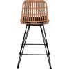 ΣΚΑΜΠΟ ΜΕΣΑΙΟΥ ΥΨΟΥΣ ALLEGRA HM5643 ΜΕΤΑΛΛΙΚΟ ΜΕ WICKER ΣΕ ΜΠΕΖ ΑΠΟΧΡΩΣΗ 54Χ58Χ98εκ.