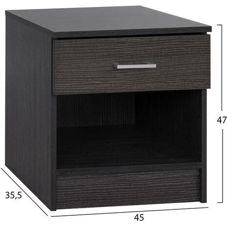 ΚΟΜΟΔΙΝΟ ΜΕ 1 ΣΥΡΤΑΡΙ LANEY ZEBRANO 45x35,5x47Υ εκ. HM2345.02