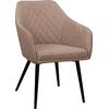 ΠΟΛΥΘΡΟΝΑΚΙ CHARLES HM8522.07 ΜΕ ΥΦΑΣΜΑ ΜΠΕΖ & PU ΜΠΕΖ 57x63x83Υ εκ.