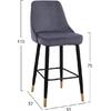 ΣΚΑΜΠΟ ΜΠΑΡ SERENITY HM8519.01 ΑΠΟ ΒΕΛΟΥΔΟ ΓΚΡΙ ΜΕ ΜΕΤΑΛΛΙΚΟ ΣΚΕΛΕΤΟ 51Χ57Χ110Υ εκ. (σετ 2 τεμαχίων)